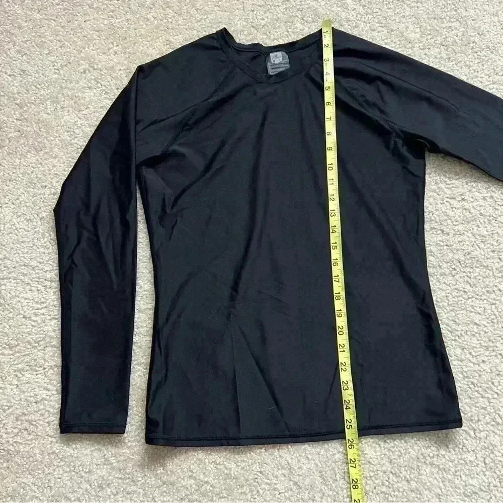 VOLCOM Black Simply Solid Long Sleeve Rashguard Swim Top Women’s Size XL.